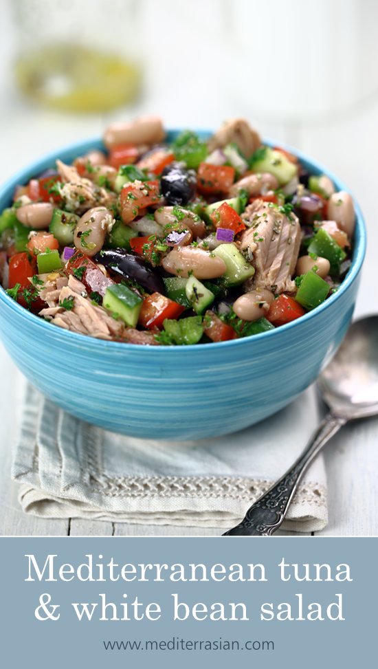 Mediterranean tuna and white bean salad