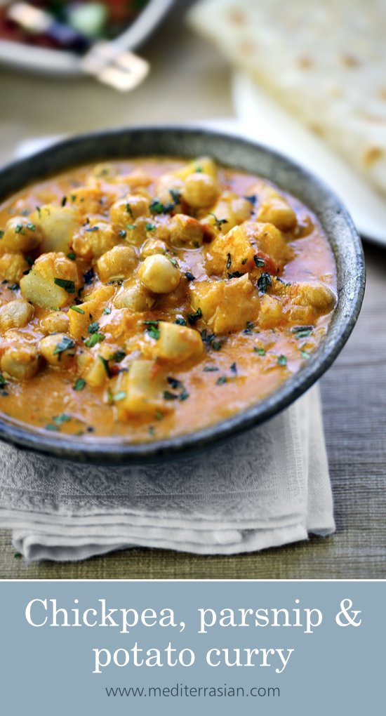 Chickpea, parsnip and potato curry