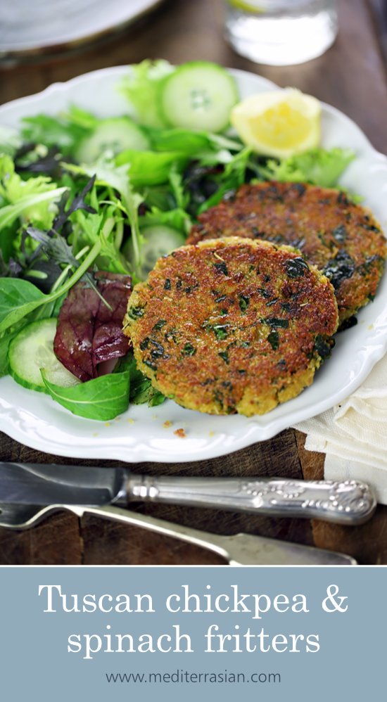 Tuscan chickpea and spinach fritters
