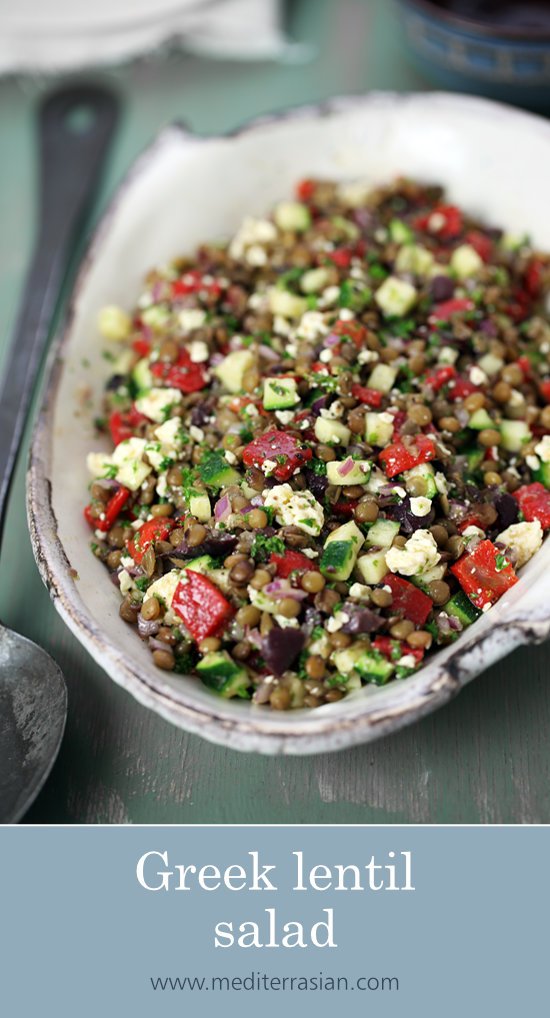 Greek lentil salad Greek lentil salad