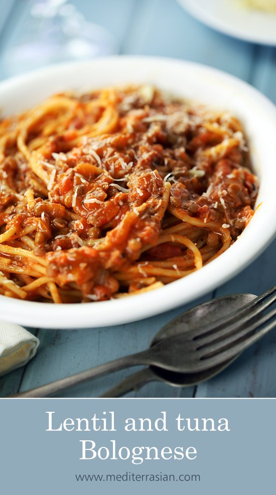 Lentil and tuna Bolognese Lentil and tuna Bolognese