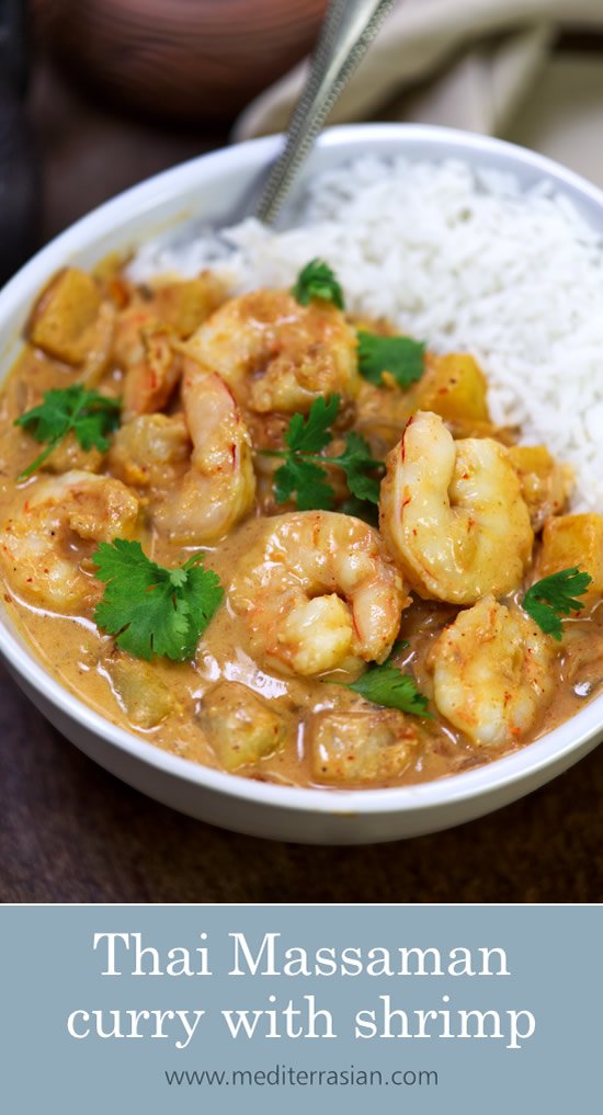 Thai Massaman curry with shrimp Thai Massaman curry with shrimp