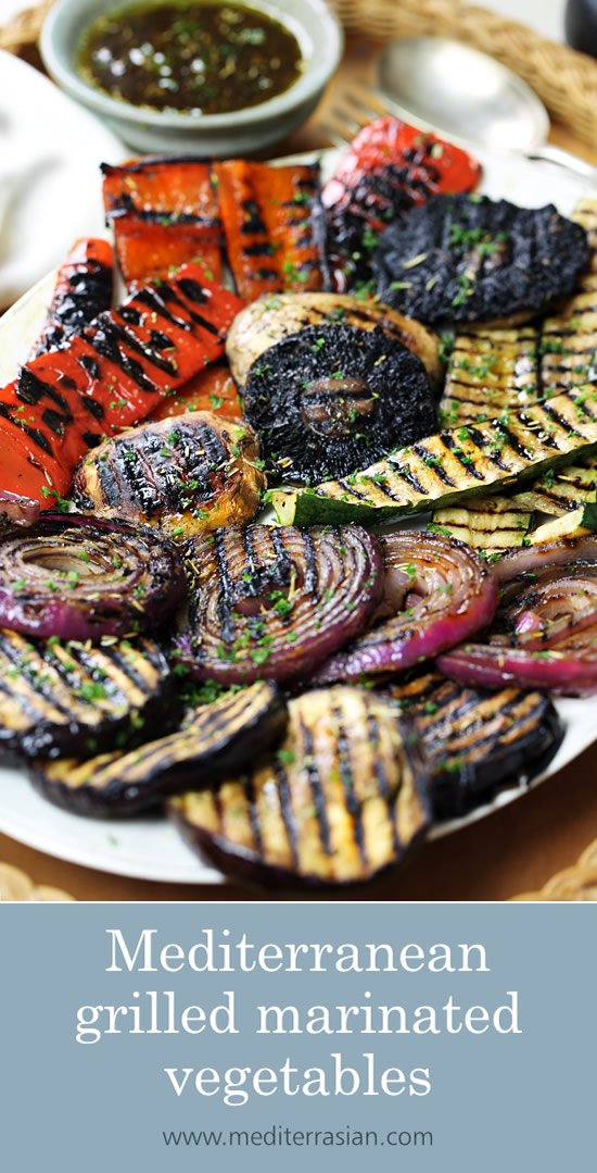 Mediterranean grilled marinated vegetables