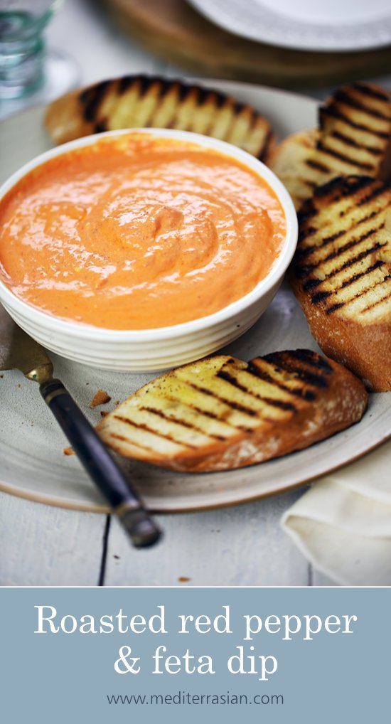 Roasted red pepper and feta dip
