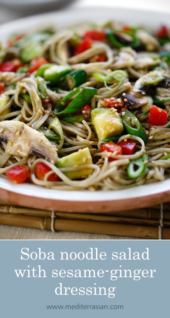 Soba noodle salad with sesame-ginger dressing