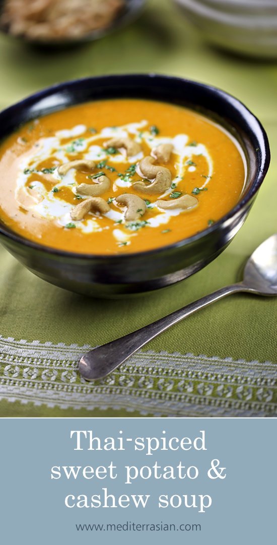 Thai-spiced sweet potato and cashew soup Thai-spiced sweet potato and cashew soup